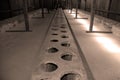 Auschwitz concentration camp toilet barracks