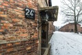 Auschwitz Concentration Gate 24 block Royalty Free Stock Photo