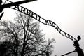 Auschwitz entrance gate Royalty Free Stock Photo