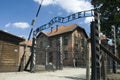 Auschwitz - entrance gate Royalty Free Stock Photo