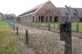 Auschwitz fences and buildings