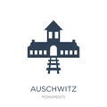 auschwitz icon in trendy design style. auschwitz icon isolated on white background. auschwitz vector icon simple and modern flat