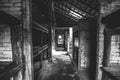 Auschwitz II - Birkenau barracks interior Royalty Free Stock Photo