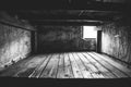 Auschwitz II - Birkenau barracks interior Royalty Free Stock Photo