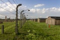 Auschwitz II -Birkenau Extermination camp outdoors Royalty Free Stock Photo