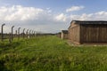 Auschwitz II -Birkenau Extermination camp outdoors Royalty Free Stock Photo