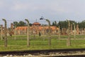 Auschwitz II -Birkenau Extermination camp outdoors Royalty Free Stock Photo