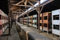 Auschwitz II - Birkenau wooden barracks interior