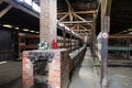 Auschwitz II - Birkenau wooden barracks interior