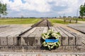 Auschwitz II - Birkenau wreath Royalty Free Stock Photo