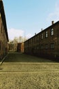 Auschwitz interment barracks Royalty Free Stock Photo