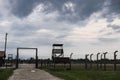 Electrified fence of the Auschwitz concentration camp near Krakow, Poland