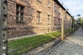 Electrified fence of the Auschwitz concentration camp near Krakow, Poland