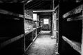 AUSCHWITZ, POLAND - July 11, 2017.Barrack inside living room at