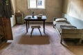 Auschwitz, Poland - June 2, 2018: Bedroom of a kapo or prisoner functionary. Was a prisoner in a Nazi concentration camp who was