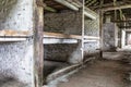 Auschwitz, Poland - June 2, 2018: Prisoner`s beds, bunks inside barrack in Auschwitz Birkenau. Nazi concentration camp Auschwitz I