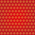 Auspicious Endless knots Chinese pattern.Red,Gold