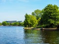 Aussenalster (Outer Alster lake) in Hamburg hdr