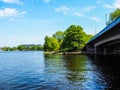 Aussenalster (Outer Alster lake) in Hamburg hdr