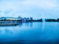 Aussenalster (Outer Alster lake) in Hamburg hdr