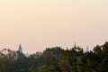 Aussicht vom Turm der Wallwitzburg ÃÂ¼ber BÃÂ¤ume Richtung Dessau im Herbst Royalty Free Stock Photo