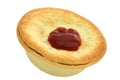 Aussie Meat Pie and Sauce Royalty Free Stock Photo