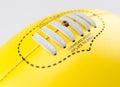 Aussie Rules Ball Yellow Royalty Free Stock Photo