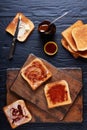 Aussie toasts with butter and marmite