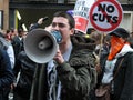 Austerity Protest in London Royalty Free Stock Photo