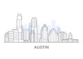 Austin city skyline, Texas - downtown of Austin, cityscape