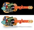 Austin Guitar Vintage Artwork Folk Art Royalty Free Stock Photo