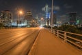 Austin modern skylines and state capitol building at night Royalty Free Stock Photo