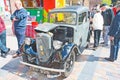 Austin seven saloon at Inverness Rally