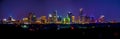 Austin Skyline Cityscape Night Long Exposure Panoramic Royalty Free Stock Photo