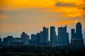 Austin Skyline Cityscape Sunrise close up
