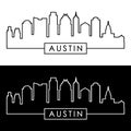 Austin skyline. Linear style.