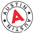 Austin stamp rubber grunge