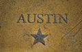 Austin Texas Capital City Star and Central Texas Icon Royalty Free Stock Photo