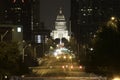 Austin Texas Capitol at night Royalty Free Stock Photo