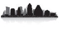 Austin Texas city skyline silhouette