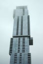 Austin, Texas, Jenga Tower Rises Into Clouds on Overcast Day Royalty Free Stock Photo