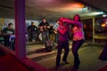 Country music band playing and people dancing in the Broken Spoke dance hall in Austin, Texas Royalty Free Stock Photo