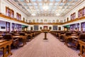 AUSTIN, TEXAS - MARCH 28, 2018 - House of Representatives Chamber in Texas State Capitol in the Capital, floor view