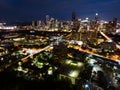 Austin Texas nightscape long exposure time lapse overlooking Central Texas Capital City