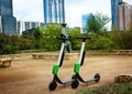 Austin, Texas, new downtown. Scooters Royalty Free Stock Photo