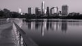 Austin Texas Skyline Black and white 2015 Royalty Free Stock Photo