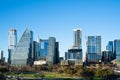 Austin Texas skyline during the day with modern buildings.