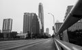 Austin Texas Skyline monochrome Congress avenue bridge Royalty Free Stock Photo