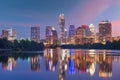 Austin, Texas, USA downtown skyline over the Colorado River Royalty Free Stock Photo