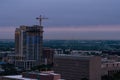 Rooftop view of the Austin, Texas Skyline at Sunrise